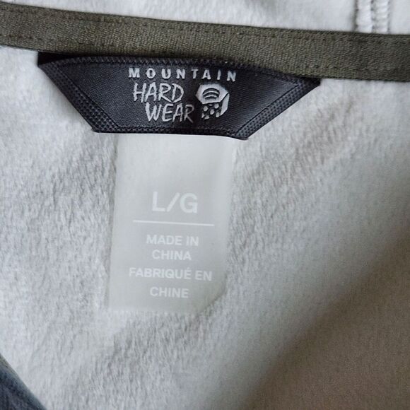 Mountain Hardwear Women's Large Softshell Full Zip Hooded Jacket Green - Picture 4 of 6